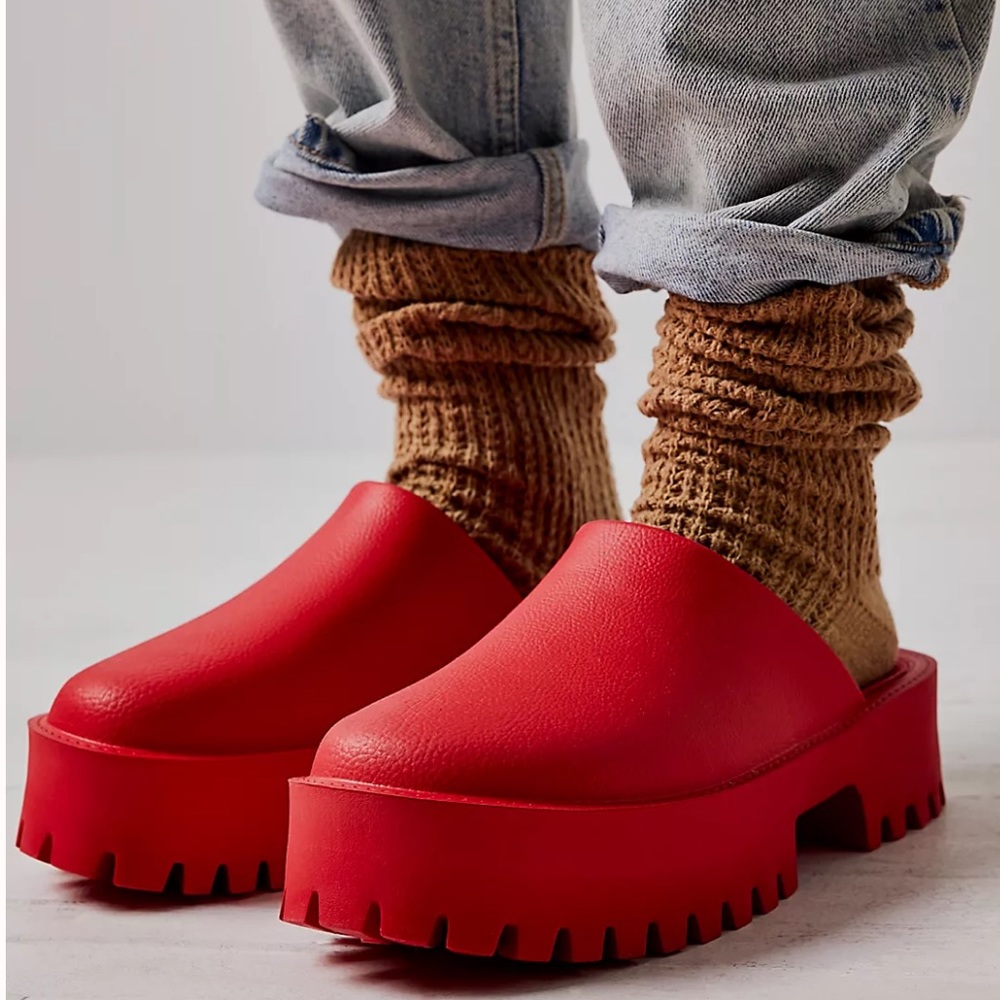 Red Jeffery Campbell Clogs